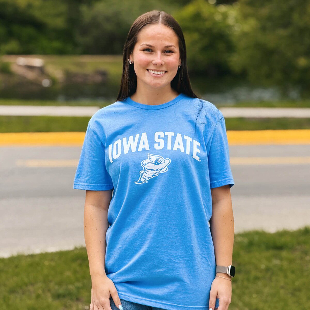 College House Punching Cy Carolina Blue Short Sleeve T-Shirt